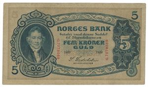 5 kroner 1920. G7078059