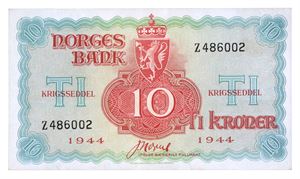 10 kroner 1944. Z486002