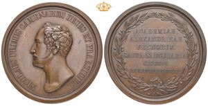 Nikolai I. 200 års jubileet for Alexander Universitetet i Helsinki 1840. Gube. Bronse