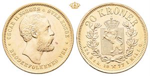 Norway. 20 kroner 1877