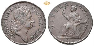 Hibernia, 1/2 cent 1723. Woods coinage