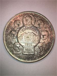 Grunnlovsmedaljen 1914. Sølv. 61 mm. (Nypreg). Ex. Oslo Mynthandel a/s nr.9 2/10-1982 nr.835