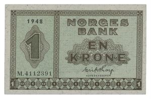 1 krone 1948. M4112391