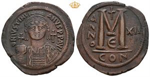 Justinian I, AD 527-565. Æ follis (23,04 g; 39 mm)