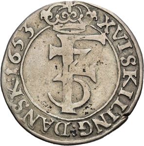 FREDERIK III 1648-1670. 1 mark 1653. S.72