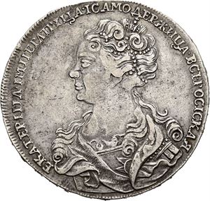 Catharina I, rubel 1725. Red Mint