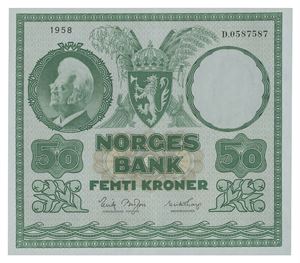 Norway. 50 kroner 1958. D0587587