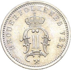 OSCAR II 1872-1905, KONGSBERG, 10 øre 1888