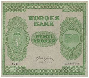 50 kroner 1945. A.1448548.
