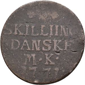 Christian VII, 1 SKILLIING danske 1771