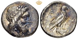AR Hemidrachm, 128th-132th Olympiad, 268-252 BC