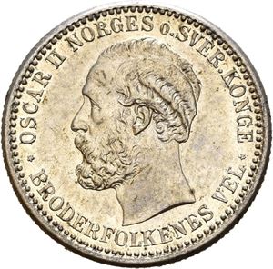 Oscar II. 50 øre 1885
