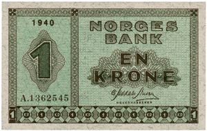 1 krone 1940. A1362545