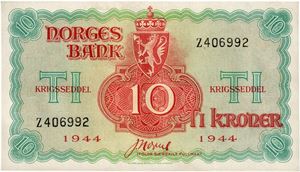 10 kroner 1944. Z