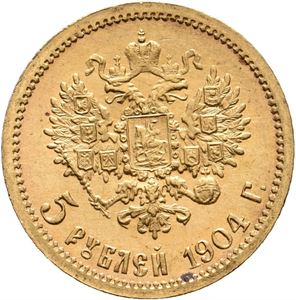 Russia. 5 Roubles 1904