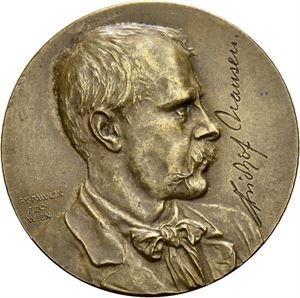 Fridtjof Nansen. Minnmedalje 1906 for Nordische Spiele i Mürzzuschlag. Pawlik. Bronse. 29 mm