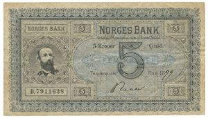 5 kroner 1899. Rian. D7911638