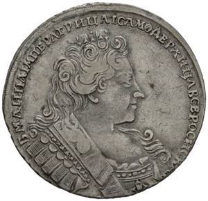 Anna, rubel 1732. Kadashevsky Mint