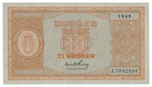 10 kroner 1949. J7042894