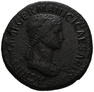 AGRIPPINA SR. d.33 e.Kr., Æ sestertius, Roma 42 e.Kr. R: Innskrift rundt SC. Korrodert/corroded