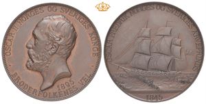 Oscar II. 50 år som sjøoffiser 1895. Bronse