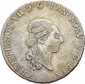 CHRISTIAN VII 1766-1808, KONGSBERG, 2/3 speciedaler 1796. S.4