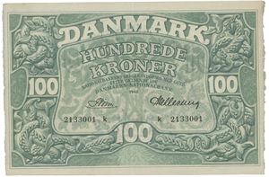 100 kroner 1948 k. No. 2133001