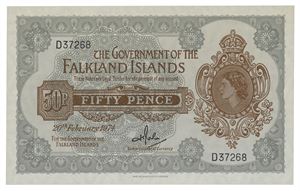 50 pence 20.2.1974. No. D37268