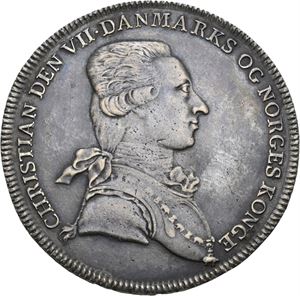 CHRISTIAN VII 1766-1808. KONGSBERG. Reisedaler 1788. Svakt oppgravert/slightly tooled. S.7