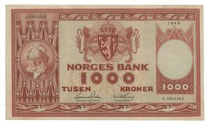 1000 kroner 1949. A0205368