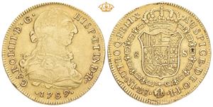 Carl III, 8 escudos 1789. Lima