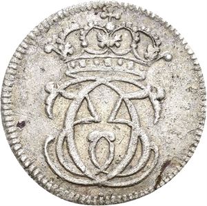 CHRISTIAN V 1670-1699, KONGSBERG 2 skilling 1687. S.38