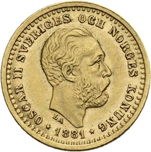 Oskar II, 5 kronor 1881