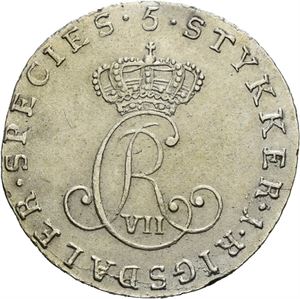 CHRISTIAN VII 1766-1808. 1/5 speciedaler 1798. S.5