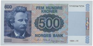 500 kroner 1994. 5102067254.
