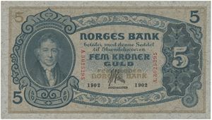5 kroner 1902. A.3025295.