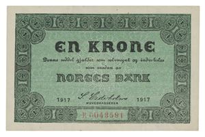 1 krone 1917. F0043591