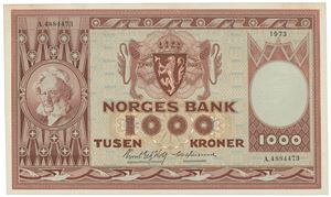 1000 kroner 1973. A.4884473.