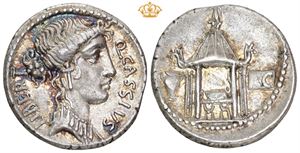 AR Denarius, 55 BC