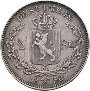 Oscar I, 1/2 speciedaler 1850