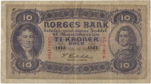 10 kroner 1932. R8614706