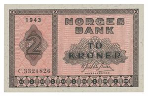 2 kroner 1943. C3321826