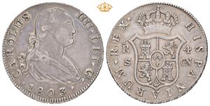 Carl IV, 4 reales 1803. CN. Sevilla