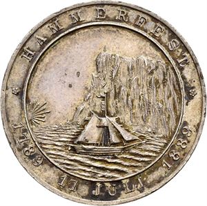 Hammerfest 100 år 1889. David Andersen. Sølv. 25 mm