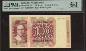 100 kroner 1977 AE0000462 PMG 64