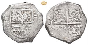 Philip II 1556-1598, 4 reales u.år/n.d. Granada. Diego de Valladolid før 1590