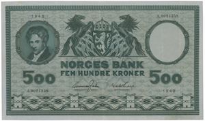 500 kroner 1948. A.0024358