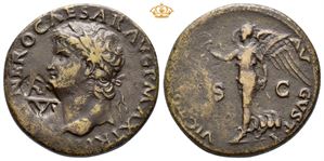 GALLIA LUGDUNENSIS. Æ dupondius (14,10 g).