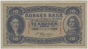 10 kroner 1932. S.2981450.