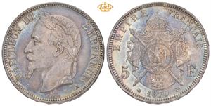 Napoleon III, 5 francs 1870 A